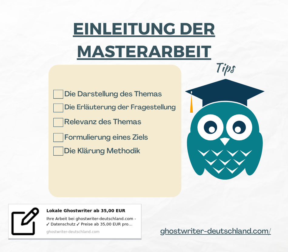 Einleitung der Masterarbeit